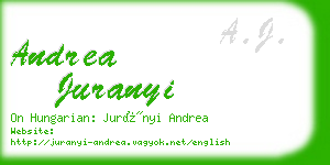 andrea juranyi business card